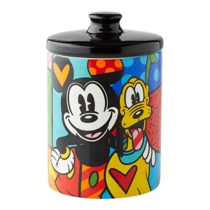DISNEY MICKEY & PLUTO CANISTER JAR Romero Britto - Picture 1 of 3