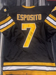 Phil Esposito Signed Bruins Jersey 1st NHL Player 100 pts Beckett Certified - Picture 1 of 2