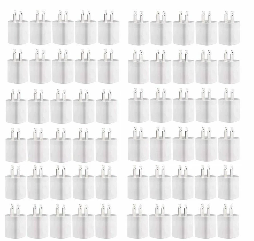 100x White 1A USB Power Adapter  Wall Charger US Plug FOR iPhone iPod Universal - Image 1 of 1