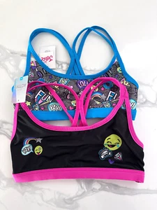 Justice Girls 2 Pack Active Bra - Black/Blue - Picture 1 of 1
