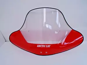 ARCTIC CAT 0436-697 WINDSHIELD 2005-2009 CLEAR / RED ATV - Picture 1 of 11