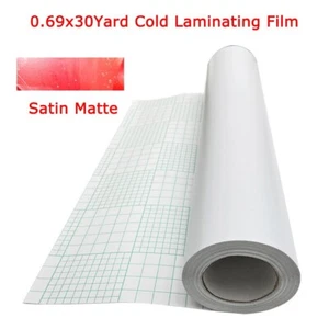 1 rotolo 0,69x30 yard pellicola adesiva laminazione a freddo pellicola adesiva raso opaca - Foto 1 di 8