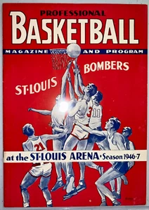 11/9/1946 St. Louis Bombers Washington Capitols Program RED AUERBACH 3RD GAME - Picture 1 of 21