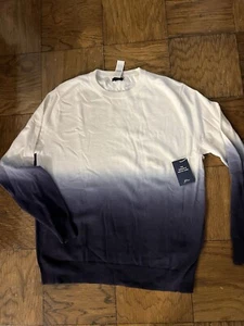 J Crew Pullover Herren Größe Large blau ombre gefärbt Baumwolle Sweater - Bild 1 von 1