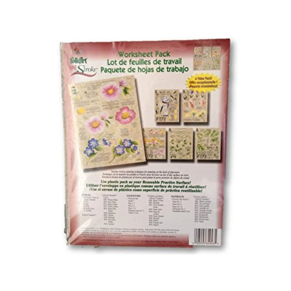 Donna Dewberry One Stroke Reusable Reversible Painting Teaching Guides Paint JL - Image 1 of 1