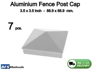 Tapa de poste de aluminio 3,5 x 3,5 pulgadas, color blanco, 7 piezas, resistente a la intemperie BFS - Imagen 1 de 9