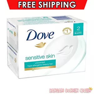 Dove Pure And Sensitive Beauty Cream Bar Soap Fragrance Free 100g 2PK - Picture 1 of 20