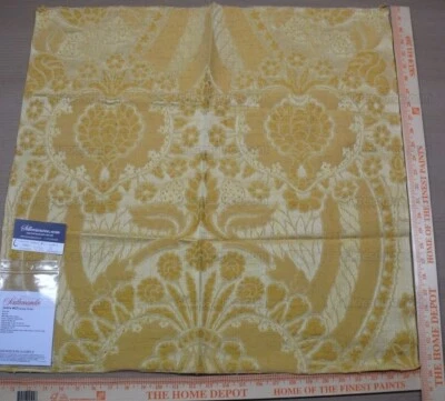 198C Scalamandre Old World Weavers Square MSRP$300+/YD Pugin Silk Lampas - Image 1 of 2
