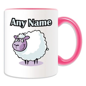 Personalised Gift Lamb Mug Money Box Cup Animal Design Cute Sheep Name Goat Tea - Picture 1 of 21