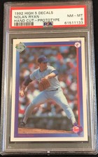 1992 High 5 Decals Baseball NOLAN RYAN Hand Cut Prototype PSA 8 NM-MT