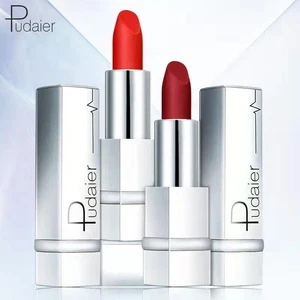 Pudaier langlebiger Lippenstift Make-up Samt matt Lippenfarbe glatt cremig