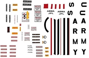 REPRODUCTION DECAL: REVELL  JUPITER C, THOR/JUPITER IRBM,  OR REDSTONE/MERCURY  - Picture 1 of 3