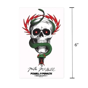 Powell Peralta Mike McGill Skull and Snake Skateboard Sticker 6" Bones Brigade - Picture 1 of 1