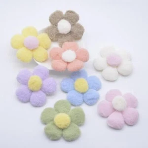 Padded Soft Plush Flower Applique for DIY Clothes Hat Shoes Patches Decor 16pcs - Picture 1 of 24