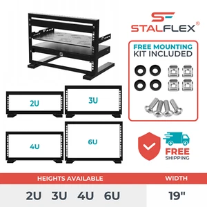 19" 2U 3U 4U 6U Rack Mount Desktop Stand Open Front Table Rack Frame Stand - Picture 1 of 11