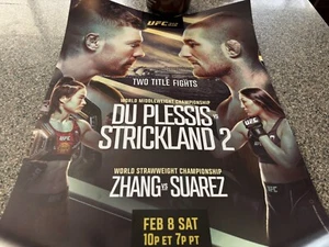 UFC 312 Du Plessis Vs Strickland 2 Promotional Poster - Picture 1 of 3