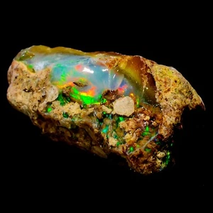 20,00 Cts. (16 x 25 x 12 mm) NATÜRLICHER ÄTHIOPISCHER OPAL GROBER LOSER EDELSTEIN DX019 - Bild 1 von 8