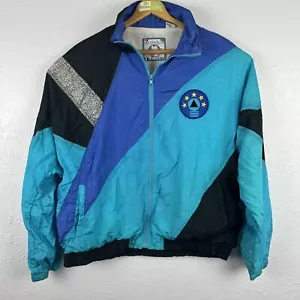 VTG Custom Club International Sport Van Heusen Track Windbreaker Large Colorful - Picture 1 of 15