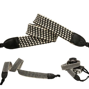 Black vintage mesh Fashion Camera Neck Shoulder Strap for Film SLR DSLR RF Cute - Picture 1 of 5