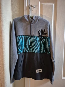 Nike Hoodie blau LeBron James LBJ Safari Print/grau/schwarz Größe L - Bild 1 von 12