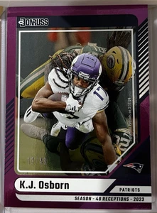 2024 Panini Donruss Football Stat Line Purple K.J. Osborn #31 NE Patriots /48 - Picture 1 of 1