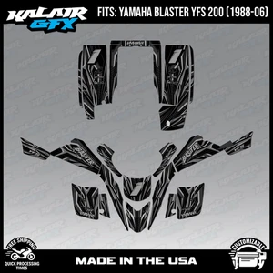 Graphics Kit for Yamaha Blaster YFS200 (1988-2002) YFS 200 PRIME-smoke 16 Mil - Picture 1 of 4
