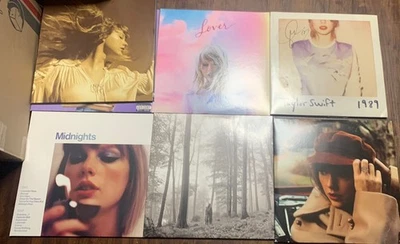 Taylor Swift 1989 Red Lover Folklore Midnights Fearless  Vinyl LP Bundle Lot - Image 1 of 4