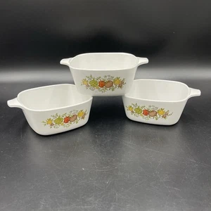 3 Vintage Corning Ware SPICE OF LIFE Zierliche Auflaufform Pfannen P-43-B EUC - Bild 1 von 8