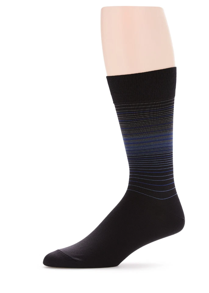 Perry Ellis Hombres Rayas Vestido Calcetines Negro Zapato Talla 7-12 Foto 1 de 1