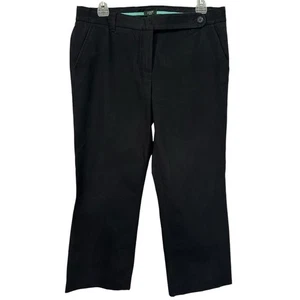 Vintage Y2K J. Crew Low Fit Cropped Dress Pants Black Trouser Career Size 8 - Picture 1 of 3