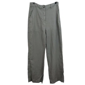 ZARA Linen Wide Leg Pants Garment Dyed Beachy Boho NWT Size Small Lagenlook - Picture 1 of 11