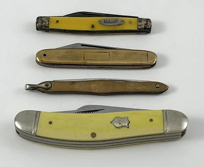 4 cuchillos de bolsillo/bolígrafo vintage: Rough Rider, estuche, colonial Foto 1 de 3