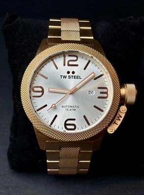 Автоматические мужские часы TW Steel CB166 рекомендованная розничная цена производителя 749 долл. США прочные 50 мм столовая нержавеющая роза - Изображение 1 из 4