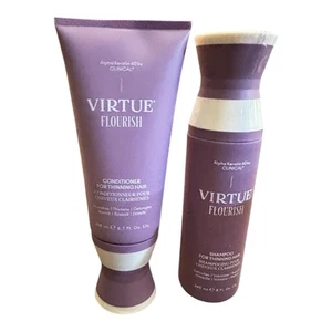 Virtue Flourish Shampoo 8oz& Conditioner 6.7 Oz Hair Care Set For Thinning Hair - Picture 1 of 2