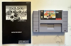 Monopoly (Super Nintendo, 1992) cartuccia SNES con manuale TESTATO autentico - Foto 1 di 2