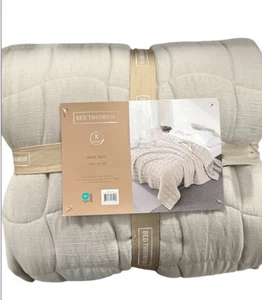 Bed Theory King Gauze Natural Tan Quilt 104”x90” - Picture 1 of 4