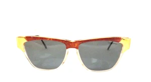 Laura Biagiotti V 94 Vintage Men's Sunglasses 90s Made In Italy Gold Green - Picture 1 of 5
