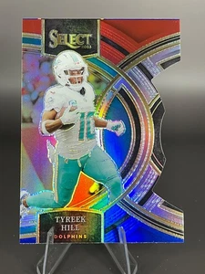 2023 Select TYREEK HILL Premier Red & Blue Silver Prizm DIE-CUT #142 Dolphins - Picture 1 of 6
