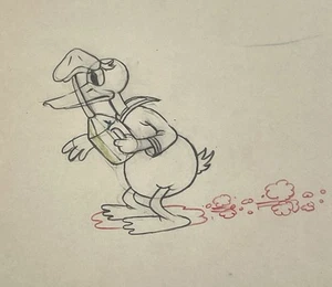 Donald Mickey’s Service Station Production Drawing Walt Disney 1935 Cel Original - Picture 1 of 3