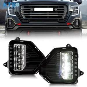 Faros antiniebla delanteros LED aptos para GMC Sierra 1500 2019 2020 2021 AT4 con biseles - Imagen 1 de 15