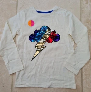 Mini Boden Mädchen Applikation Langarm Baumwolle Oberteil Alter 7-8 Jahre BRANDNEU G6 - Bild 1 von 3