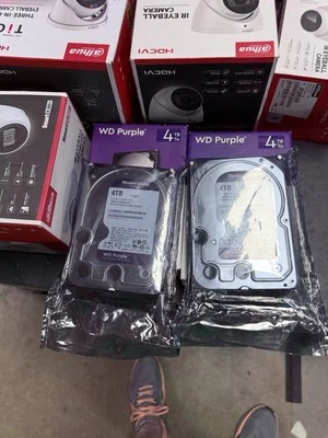 (3) Disco rígido interno Western Digital roxo 4TB, 5400 RPM, 3,5 polegadas (WD40PURX) - Imagem 1 de 2