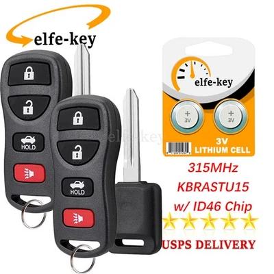 2 Keyless Entry Remote Key Fob for Nissan Maxima Altima 2002 2003 2004 2005 2006 - Image 1 of 4