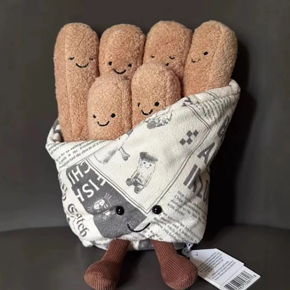 BESSKY Jellycat Amuseables French Fries weiche Stoffpuppe Geschenk Beschränkt