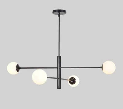 Stilnovo Style Four Globes Brass Sputnik Ceiling Chandelier Pendant Light - Image 1 of 3