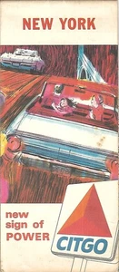 1965 Citgo Cities Service Öl Straßenkarte New York Buffalo Rochester Long Island - Bild 1 von 4