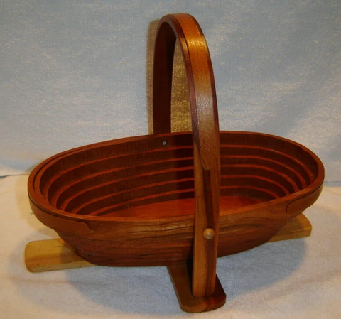 Collapsible Wooden Basket Vintage Cover