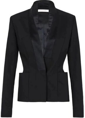 Chaqueta negra con ribete satinado SASS & BIDE "Blossom Beauty" - Talla 6 - $550 Foto 1 de 4