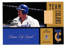 2004 Donruss Classics Bo Jackson Team Colors 32/50 Bat Relic Card Royals 