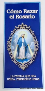 (10) Großdruck Wie man den Rosenkranz betet (Spanisch) 10 Seiten Broschüren - Bild 1 von 3